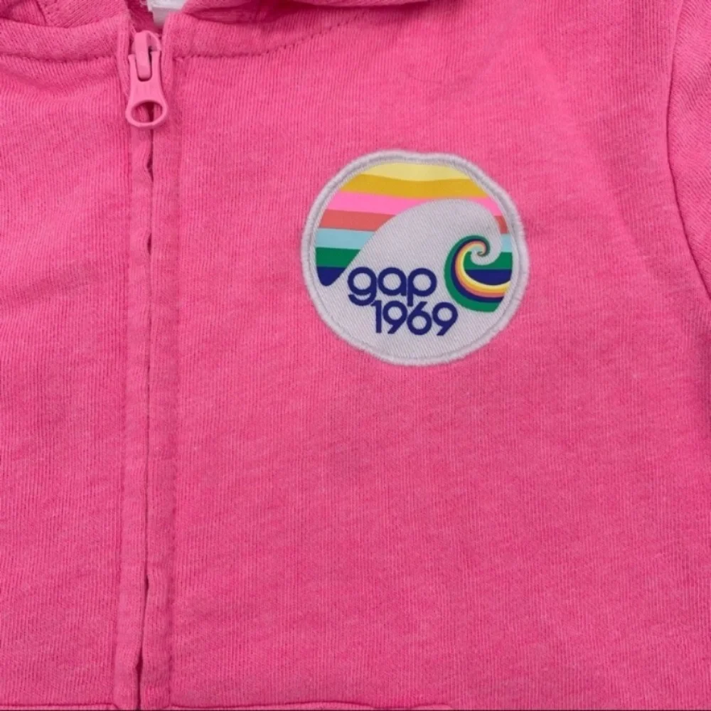 Gap Girls Neon Pink Zip Up Sweatshirt•Size 8